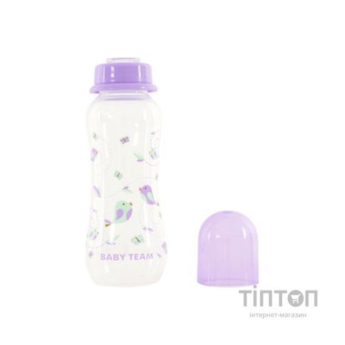 Пляшечка для годування Baby Team з силіконовою соскою 250 мл фіолет (1121_фиолетовый)