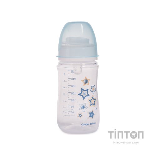 Пляшечка для годування Canpol babies антиколькова EasyStart Newborn baby 240мл (35/217_blu)