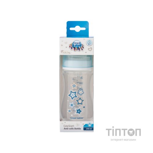 Пляшечка для годування Canpol babies антиколькова EasyStart Newborn baby 240мл (35/217_blu)
