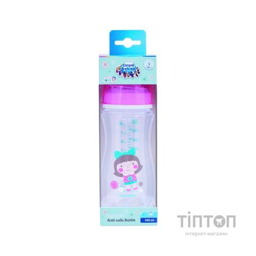 Пляшечка для годування Canpol babies антиколькова EasyStart - Toys з широким отвором 300 мл (35/222_pin)