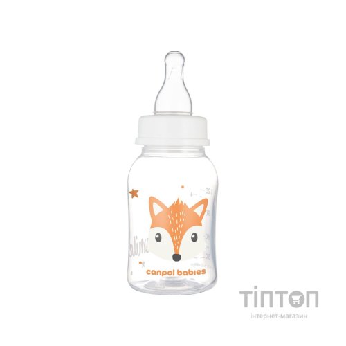 Пляшечка для годування Canpol babies Cute Animals стандартна 120 мл помаранчева (11/851_ora)