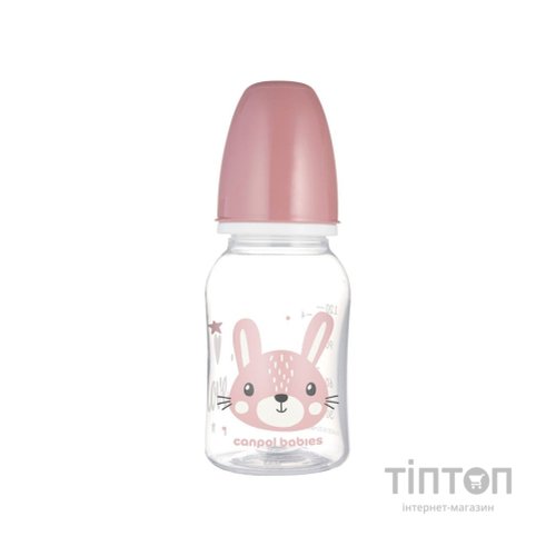 Пляшечка для годування Canpol babies Cute Animals стандартна 120 мл рожева рожев (11/851_pin)