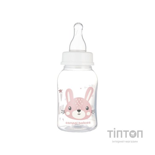 Пляшечка для годування Canpol babies Cute Animals стандартна 120 мл рожева рожев (11/851_pin)