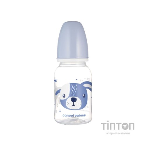 Пляшечка для годування Canpol babies Cute Animals стандартна 120 мл синя блакитн (11/851_blu)