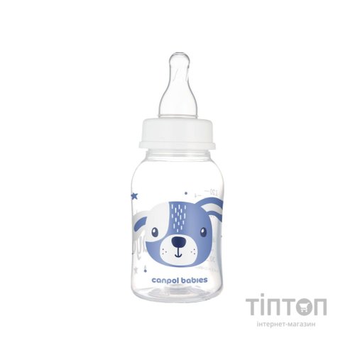 Пляшечка для годування Canpol babies Cute Animals стандартна 120 мл синя блакитн (11/851_blu)