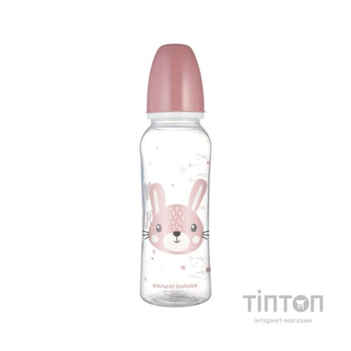 Пляшечка для годування Canpol babies Cute Animals стандартна 250 мл рожева рожев (11/841_pin)