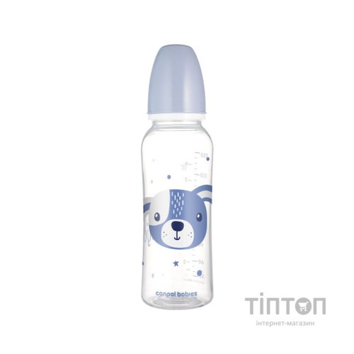 Пляшечка для годування Canpol babies Cute Animals стандартна 250 мл синя блакитн (11/841_blu)
