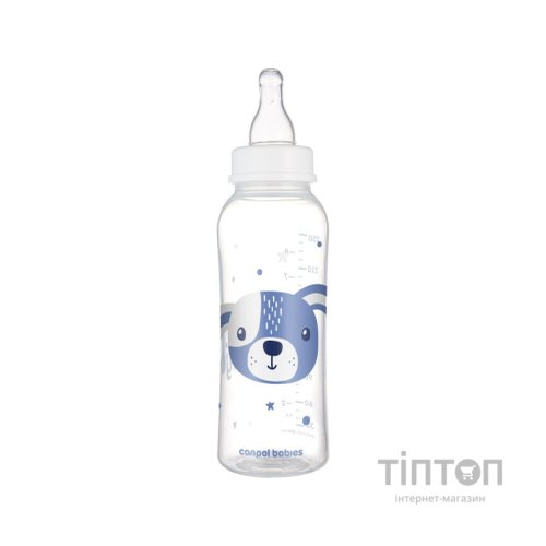 Пляшечка для годування Canpol babies Cute Animals стандартна 250 мл синя блакитн (11/841_blu)