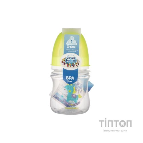 Пляшечка для годування Canpol babies Easystart Кольорові звірята 120 мл Бірюзова (35/205)