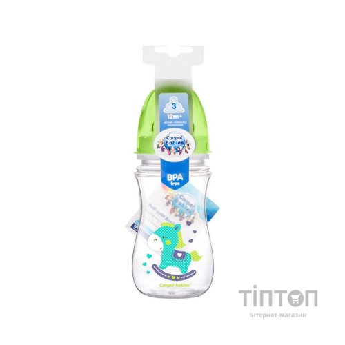 Пляшечка для годування Canpol babies Easystart Кольорові звірята 240 мл Бірюзова (35/206)