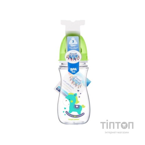 Пляшечка для годування Canpol babies Easystart Кольорові звірята 300 мл Бірюзова (35/204)