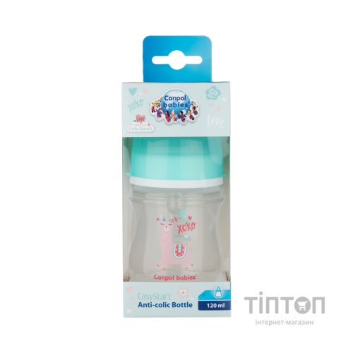 Пляшечка для годування Canpol babies EasyStart - Toys з широким отвором 120 мл (35/220_gre)