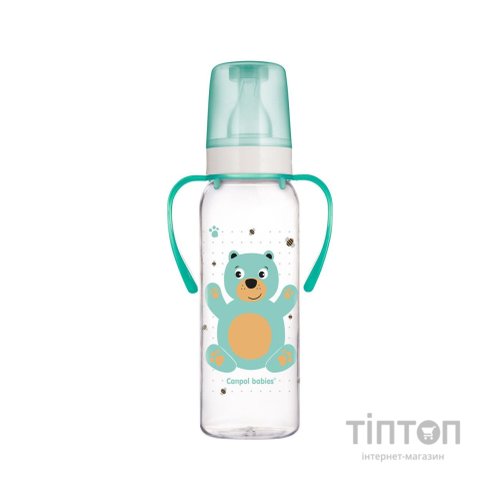 Пляшечка для годування Canpol babies PP 250 мл з малюнком Бірюзова (11/845)