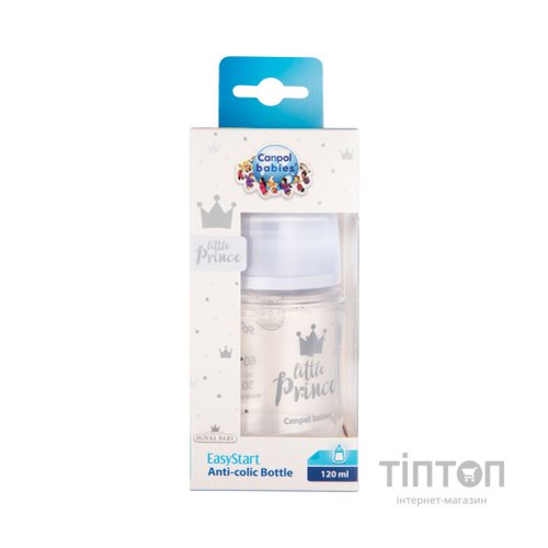 Пляшечка для годування Canpol babies Royal Baby з широким отвором 120 мл Синя (35/233_blu)
