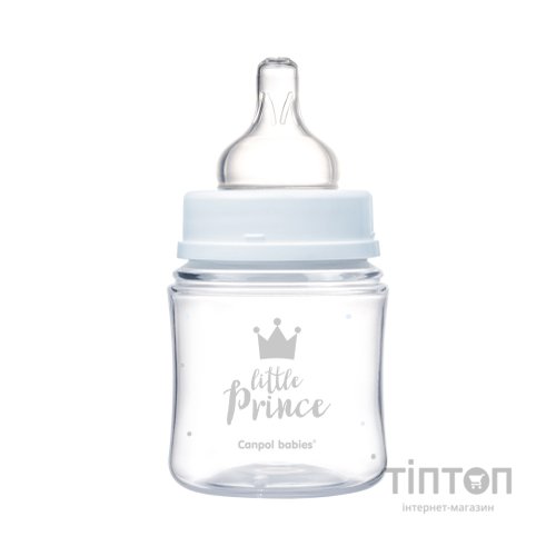 Пляшечка для годування Canpol babies Royal Baby з широким отвором 120 мл Синя (35/233_blu)