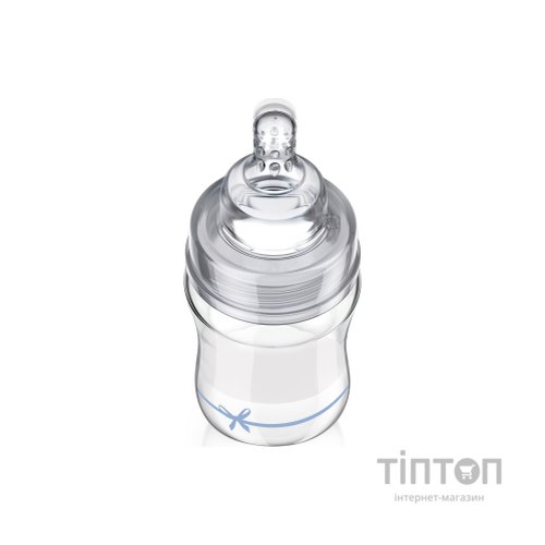 Пляшечка для годування Lovi Diamond Glass Baby Shower скляна 150 мл Блакитна (74/104boy)
