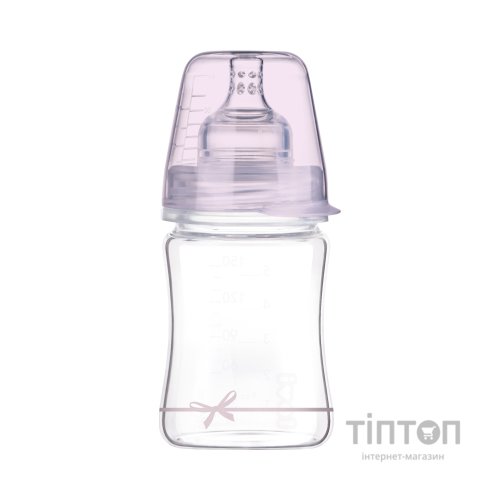 Пляшечка для годування Lovi Diamond Glass Baby Shower скляна 150 мл Рожева (74/104girl)