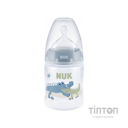 Пляшечка для годування Nuk First Choice Plus Крокодили 150 мл Синя (3952401)