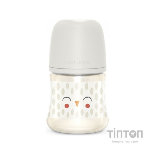 Пляшечка для годування Suavinex Bonhomia, повільний потік, 150 мл біла (307833)