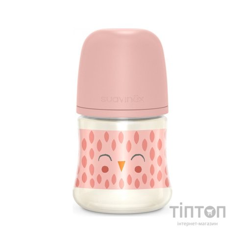 Пляшечка для годування Suavinex Bonhomia, повільний потік, 150 мл, рожева (307831)