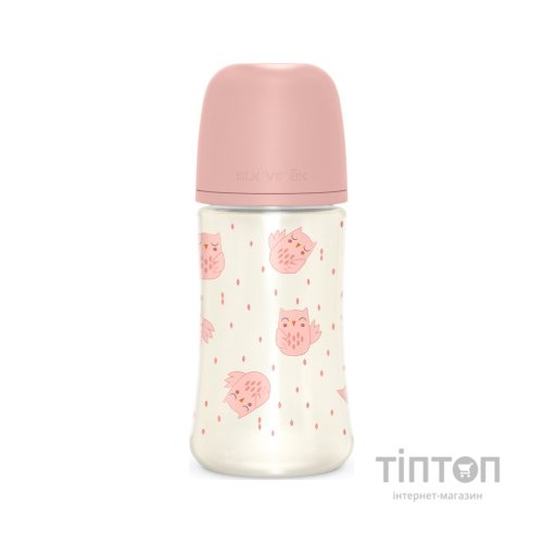 Пляшечка для годування Suavinex Bonhomia, повільний потік, 270 мл, рожева (307834)