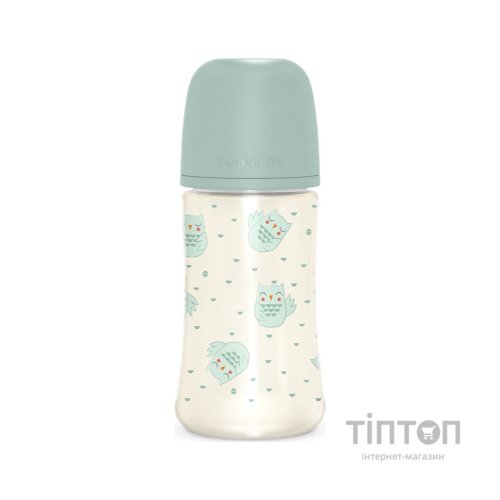 Пляшечка для годування Suavinex Bonhomia, повільний потік, 270 мл, зелена (307835)