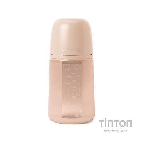 Пляшечка для годування Suavinex Colour Essence силіконова, повільний потік,240 мл, нюдова (308072)