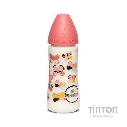 Пляшечка для годування Suavinex Крилаті історії 360 мл рожева (304829)