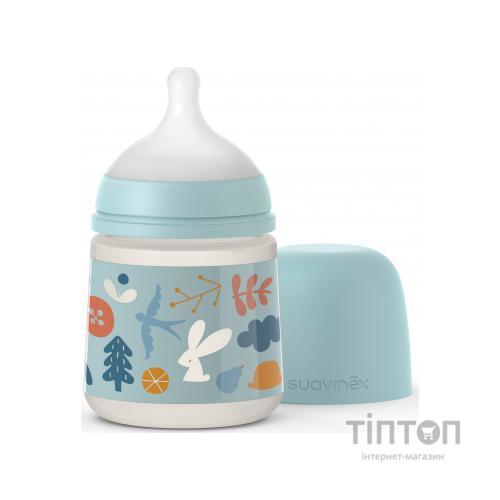 Пляшечка для годування Suavinex Лісові історії 150 мл. блакитна (307019)
