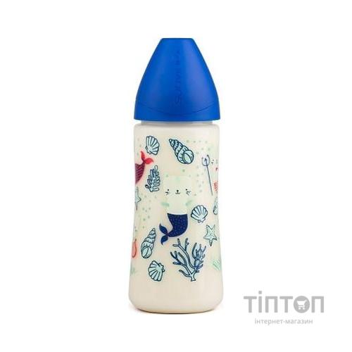 Пляшечка для годування Suavinex Морські історії 360 мл блакитна (304002)