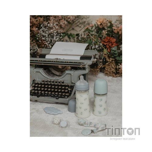Пляшечка для годування Suavinex Poetry, 270 мл, фізіологічна соска середній потік, м'ятна (308970)