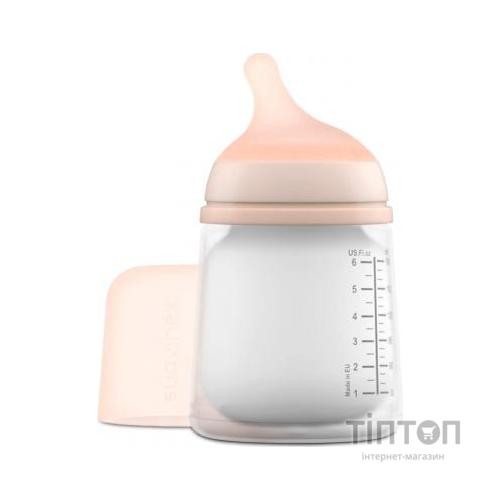 Пляшечка для годування Suavinex ZERO.ZERO, 180 мл, соска адаптивний потік (304590)