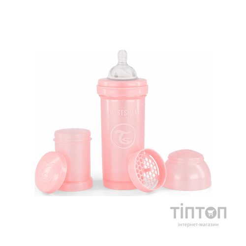 Пляшечка для годування Twistshake Pearl Pink 260 мл, антиколікова, силіконова (78380)