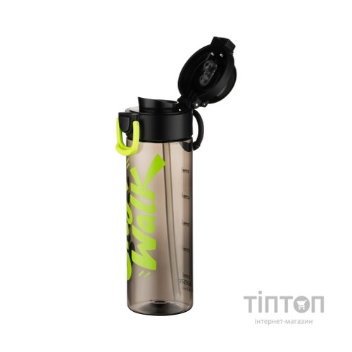 Пляшка для води Ardesto City Walk 680мл, пластик, чорний (AR2268CL)