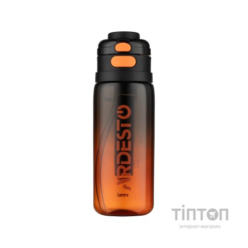 Пляшка для води Ardesto Gym 800мл, пластик, чорний (AR2280GL)