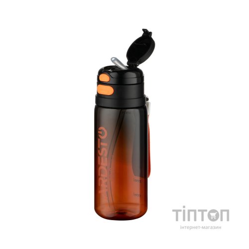 Пляшка для води Ardesto Gym 800мл, пластик, чорний (AR2280GL)
