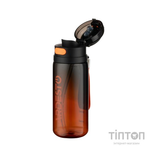Пляшка для води Ardesto Gym 800мл, пластик, чорний (AR2280GL)
