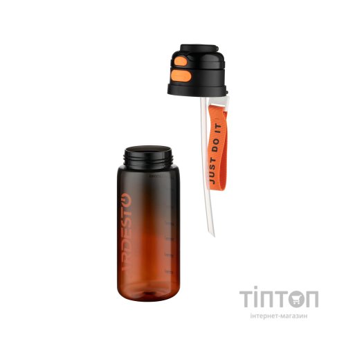 Пляшка для води Ardesto Gym 800мл, пластик, чорний (AR2280GL)
