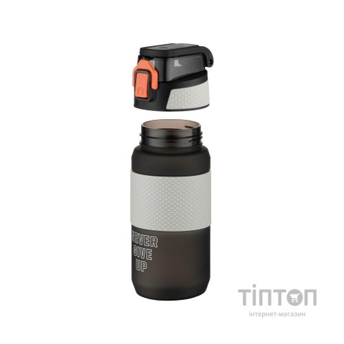Пляшка для води Ardesto Motion 600мл, пластик, чорний (AR2260ML)