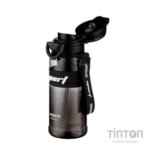 Пляшка для води Ardesto Urban 850мл, пластик, чорний (AR2285UB)