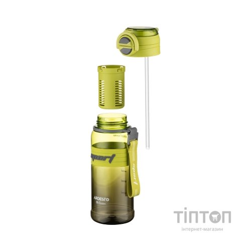 Пляшка для води Ardesto Urban 850мл, пластик, зелений (AR2285UE)