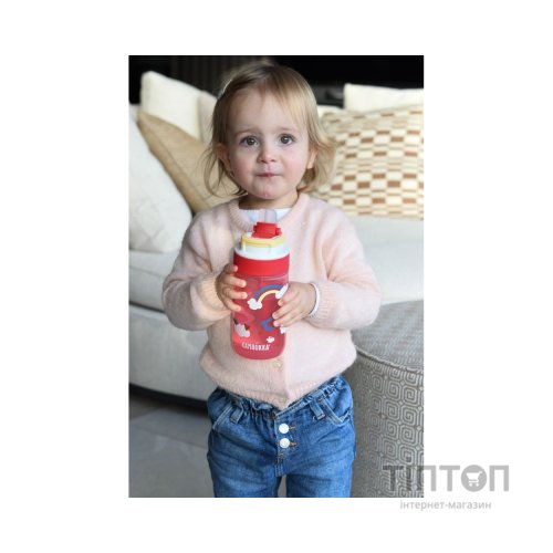 Пляшка для води Kambukka Lagoon kids Love Birds 400 мл рожева (11-04060)