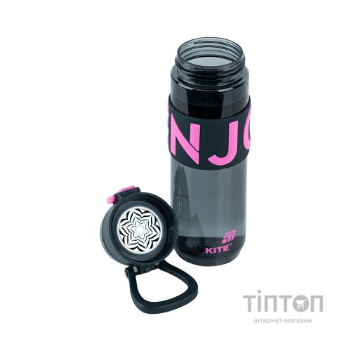 Пляшка для води Kite 680 мл чорно-рожева (K25-1233-3)