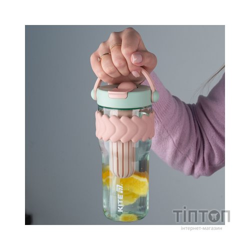 Пляшка для води Kite 900 мл м'ятно-рожевий (K25-1231-3)