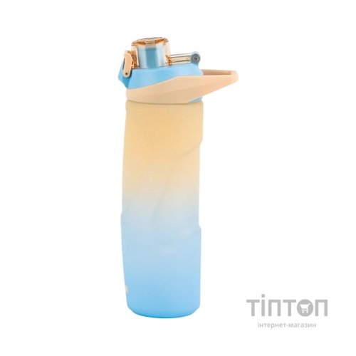 Пляшка для води Kite K26, 760 мл, бежево-синя (K26-1200-1)