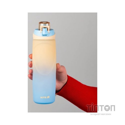 Пляшка для води Kite K26, 760 мл, бежево-синя (K26-1200-1)