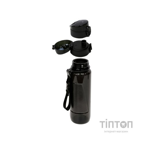 Пляшка для води Line Art Lens 600 мл чорний (60014418LA-01)
