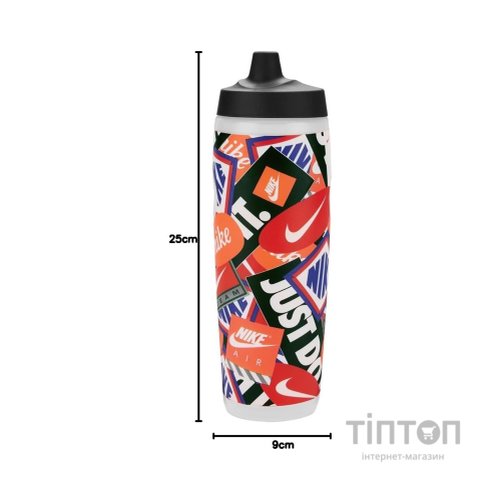 Пляшка для води Nike REFUEL BOTTLE 24 OZ N.100.9956.918.24 чорний 709 мл (887791793089)