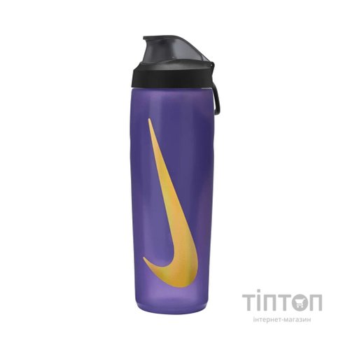 Пляшка для води Nike REFUEL BOTTLE LOCKING LID 24 OZ N.100.7668.501.24 фіолетовий, жовтий, чорний 709 мл (887791745231)
