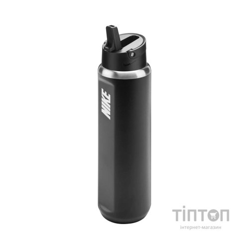 Пляшка для води Nike SS RECHARGE STRAW BOTTLE 24 OZ N.101.3795.091.24 чорний 709 мл (887791805409)